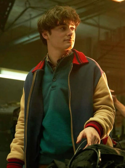 Will Byers Stanger Things Season 5 Blue Varsity Jacket