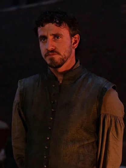 Will Hamnet Green Leather Vest