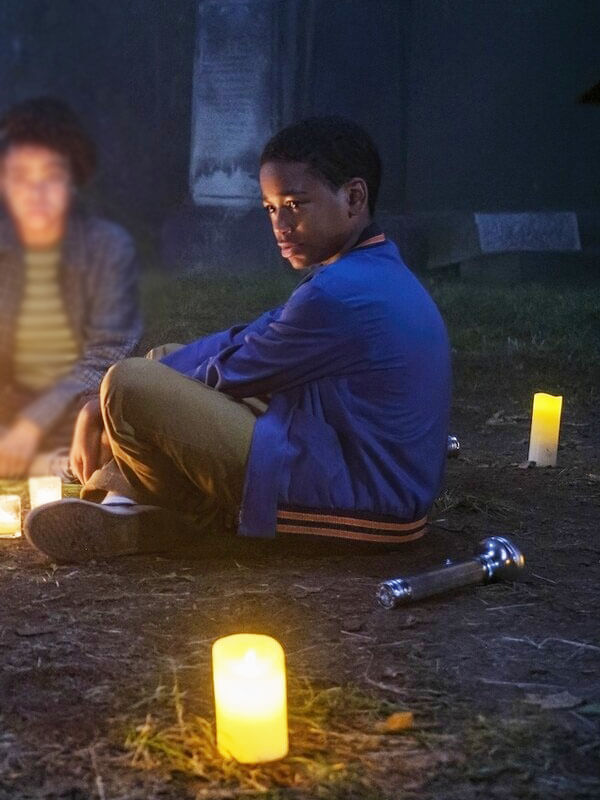 Will Hanlon It Welcome To Derry Blue Bomber Jacket