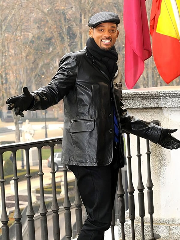 Will Smith Black Leather Blazer 