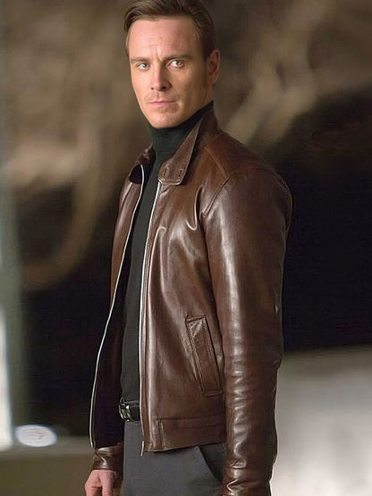 X Men First Class Magneto Brown Leather Jacket
