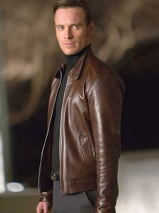 X Men First Class Magneto Brown Leather Jacket