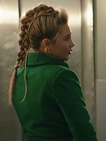 Yelena Belova Hawkeye Season 01 Green Wool Trench Coat