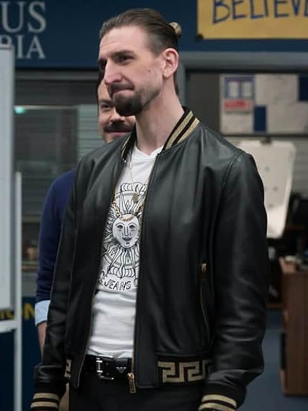 Zava Ted Lasso Season 03 Black Leather Jacket