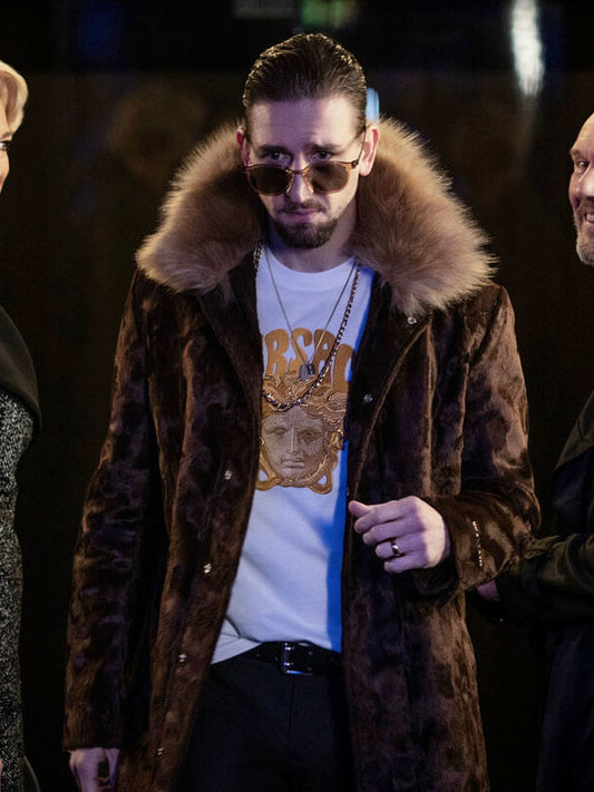 Zava Ted Lasso Season 03 Brown Velvet Coat