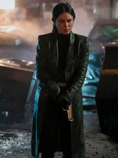 Zen Play Dirty Black Leather Coat.