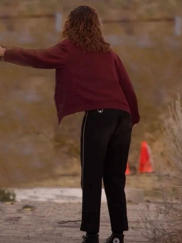 Zendaya Coleman Euphoria Season 03 Red Fleece Jacket