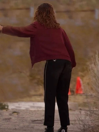 Zendaya Coleman Euphoria Season 03 Red Fleece Jacket