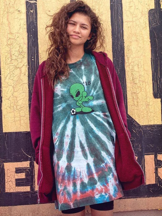 Zendaya Euphoria Season 01 Red Fleece Jacket