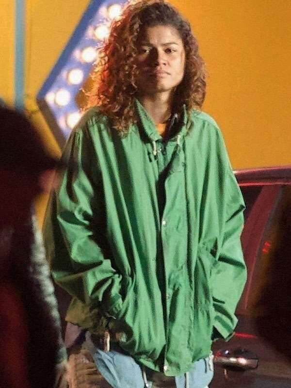 Zendaya Euphoria Season 03 Green Cotton Jacket