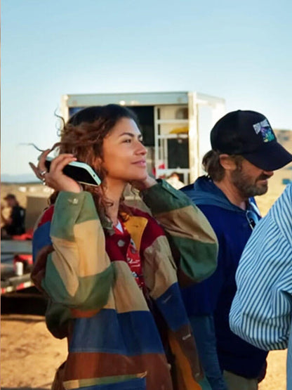 Zendaya Euphoria Season 03 Multicolor Cotton Jacket