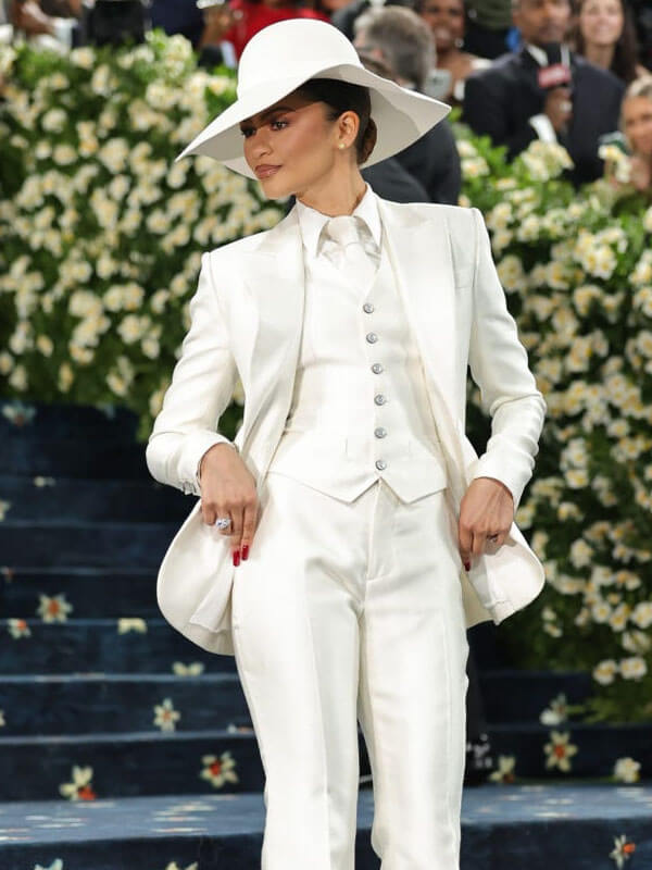 Zendaya Met Gala 2025 White Suit Blazer