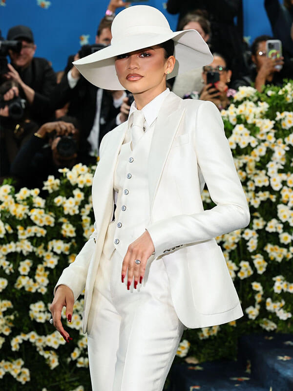 Zendaya Met Gala 2025 White Suit Blazer