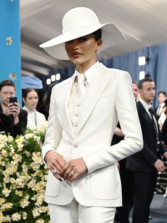 Zendaya Met Gala 2025 White Suit Blazer