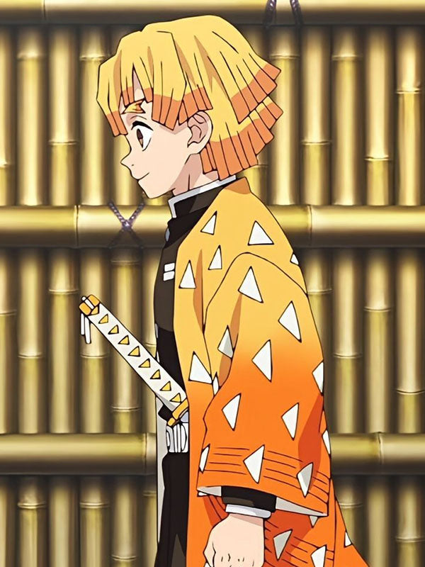 Zenitsu Agatsuma Demon Slayer Orange Coat.