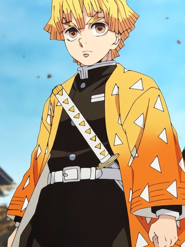 Zenitsu Agatsuma Demon Slayer Orange Coat.